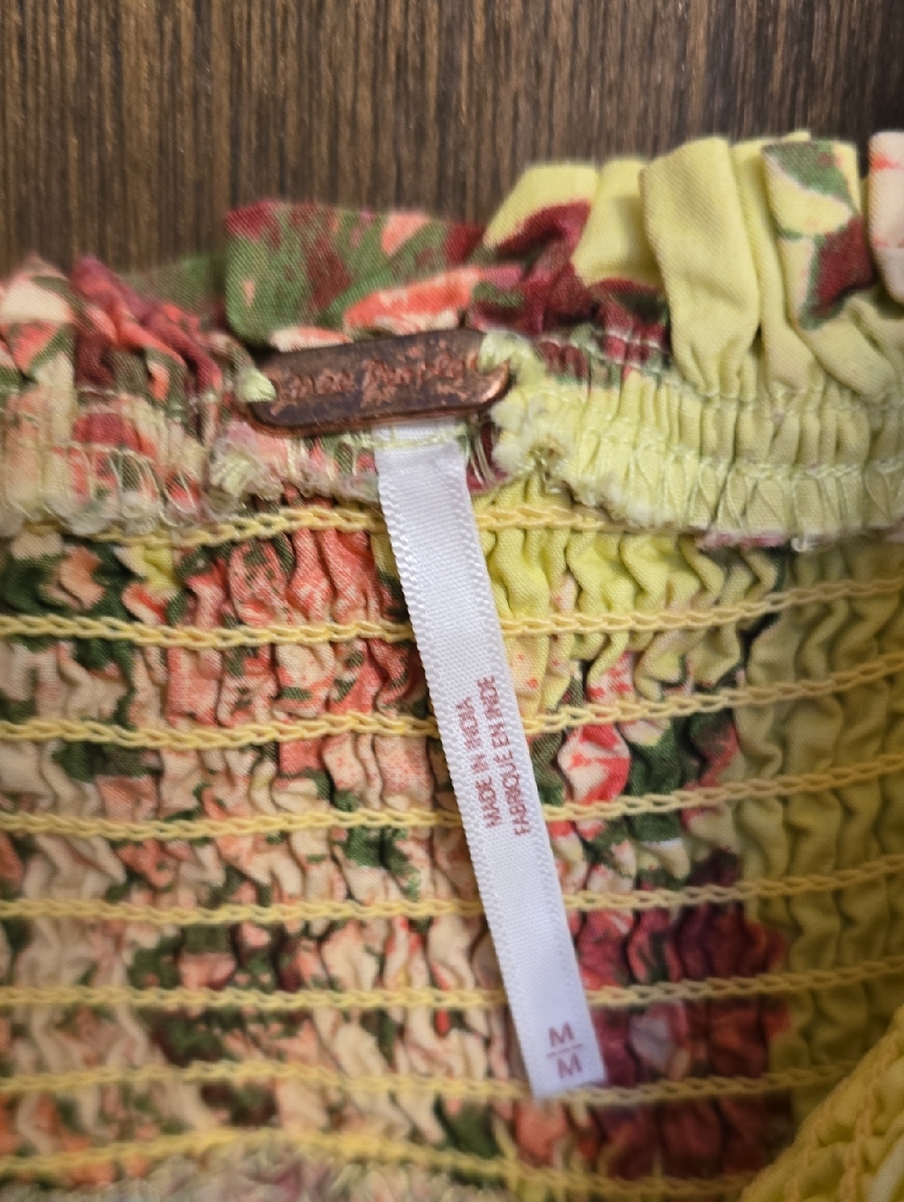 free people Floral Tiered Maxi Sundress with Ribbon Straps - Yellow, Blue, Peach - Picture 2 of 5